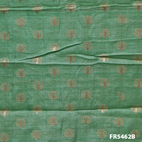 Embroidered Zari Pure Raw Silk Fabric-5462
